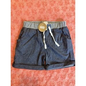NWT Mud Pie Little‎ Boy Toddler Navy French Terry Shorts Size 4-5T